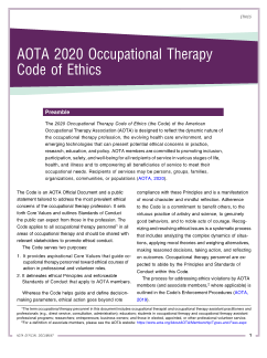 AOTA 2020 Code of Ethics cover image