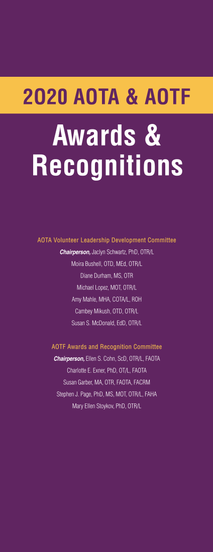 2020 AOTA & AOTF Awards & Recognitions page C-II